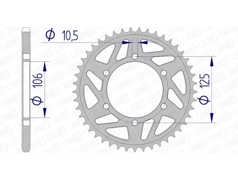 Obrázek produktu Hliníková zadní rozeta AFAM 87606 - 520 87606-46