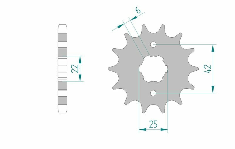 Obrázek produktu Ocelová standardní přední řetězová kola AFAM 20400 - 530 20400-15