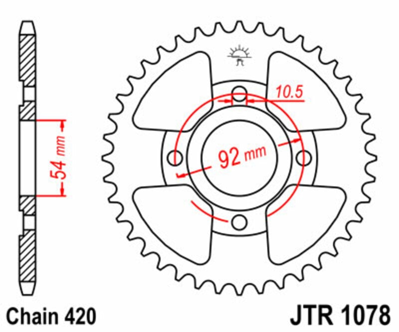 Obrázek produktu ZADNÍ ŘETĚZOVÉ KOLO 47T 420 JTR1078.47