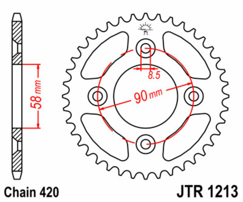 Obrázek produktu ZADNÍ ŘETĚZOVÉ KOLO 37T 420 JTR1213.37