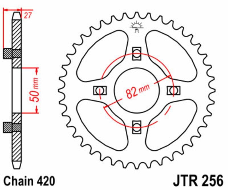 Obrázek produktu JT SPROCKETS Ocelové standardní zadní kolo 256 - 420 JTR256.43