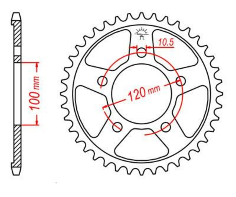 Obrázek produktu ZADNÍ ŘETĚZOVÉ KOLO 44T 525 JTR702.44