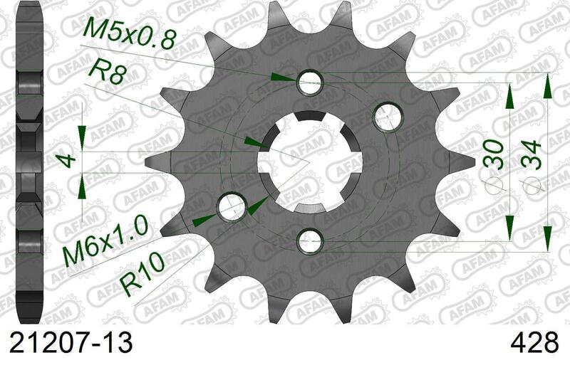 Obrázek produktu Ocelové standardní přední kolo AFAM 21207 - 428 21207-13