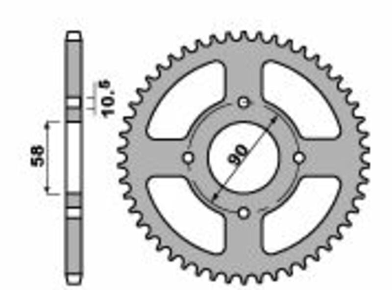 Obrázek produktu Ocelové standardní zadní kolo PBR 4668 - 520 4668.39.C45