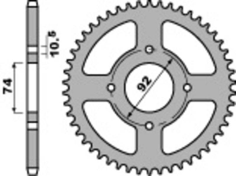 Obrázek produktu Ocelová standardní zadní řetězová kola PBR 848 - 530 848.39.F