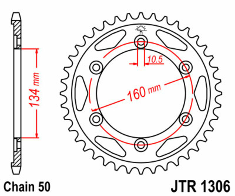 Obrázek produktu ZADNÍ ŘETĚZOVÉ KOLO 42T 530 JTR1306.42