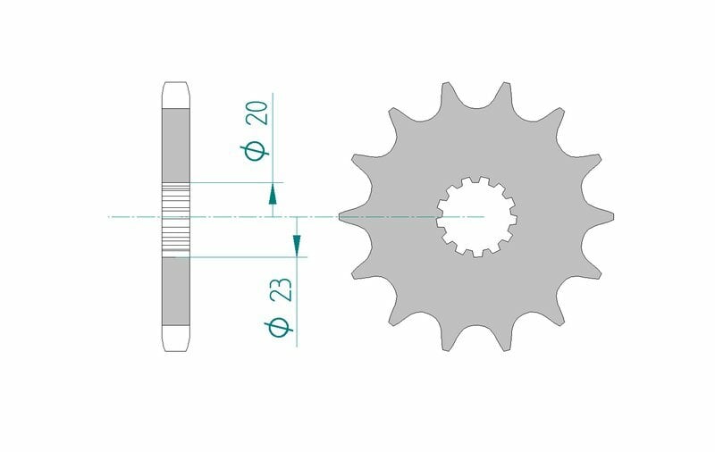 Obrázek produktu Ocelová standardní přední řetězová kola AFAM 22403 - 530 22403-15