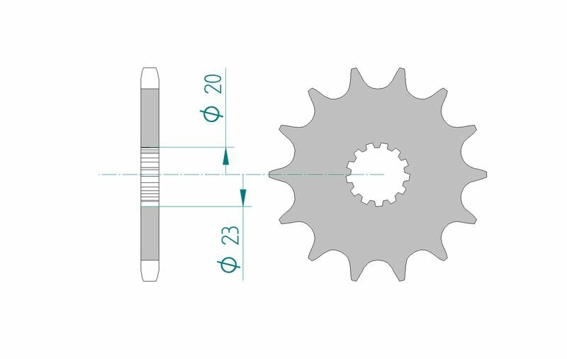 Obrázek produktu Ocelová standardní přední řetězová kola AFAM 22404 - 525 22404-15