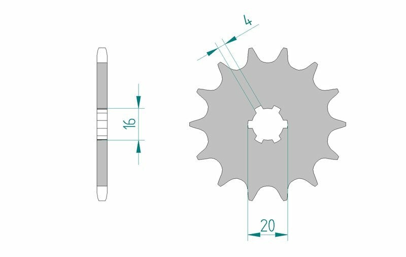 Obrázek produktu Ocelová standardní přední řetězová kola AFAM 30200 - 520 30200-11