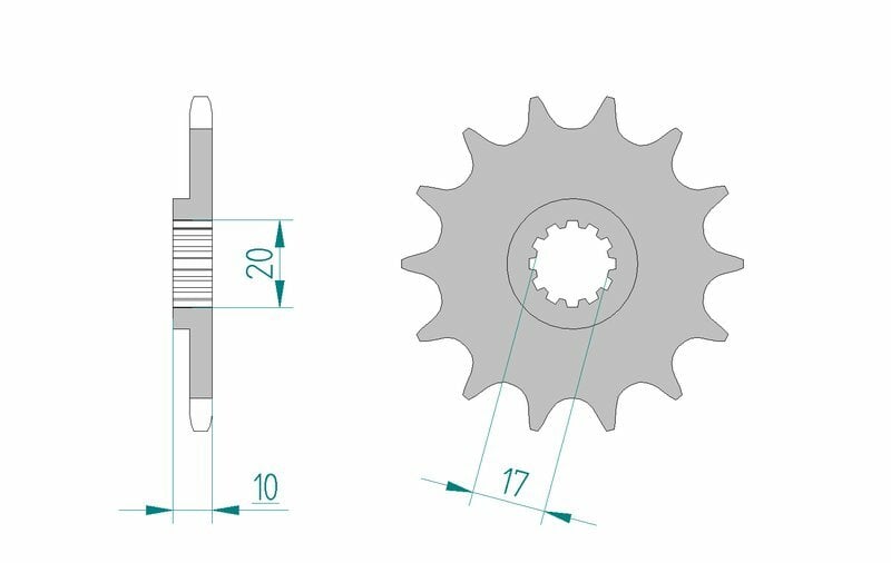 Obrázek produktu Ocelové standardní přední kolo AFAM 64201 - 520 64201-12