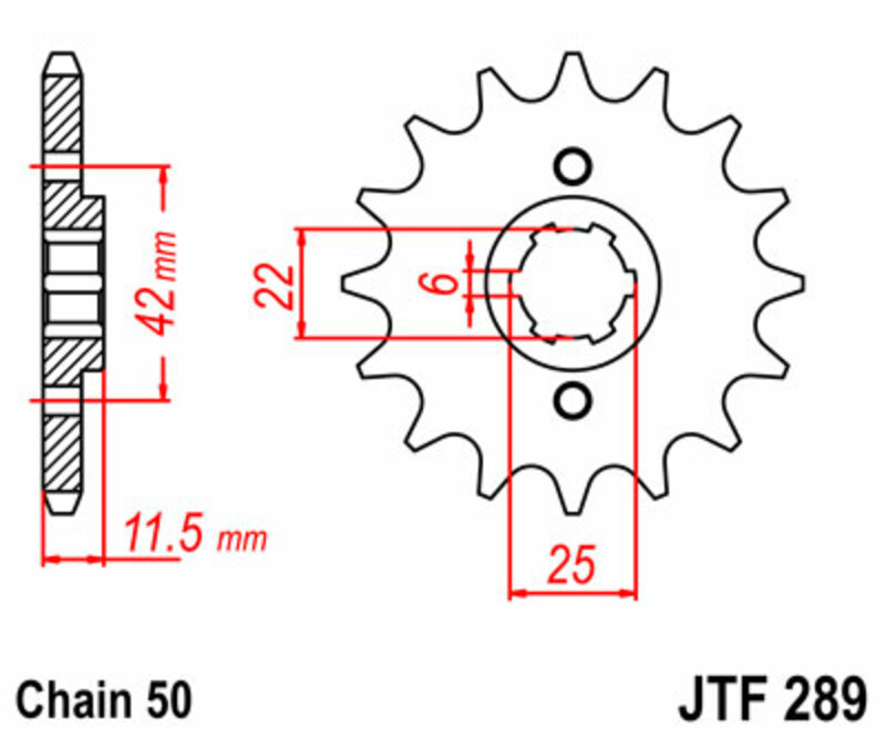 Obrázek produktu JT SPROCKETS Ocelové standardní přední kolo 289 - 530 JTF289.15