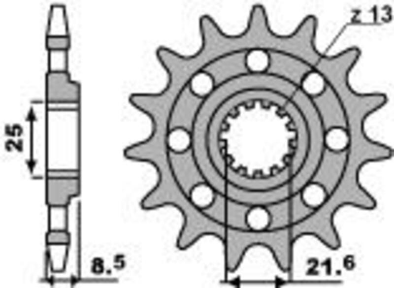 Obrázek produktu PBR Racing Ocelová standardní přední řetězová kola 2179 - 520 2179.15.18NC