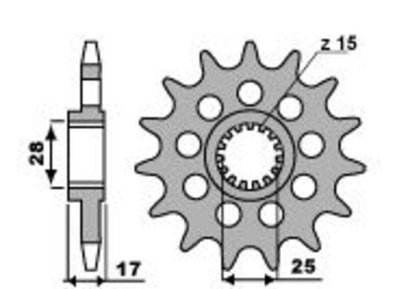 Obrázek produktu PBR Racing Ocelová standardní přední řetězová kola 2250 - 520 2250.14.18NC