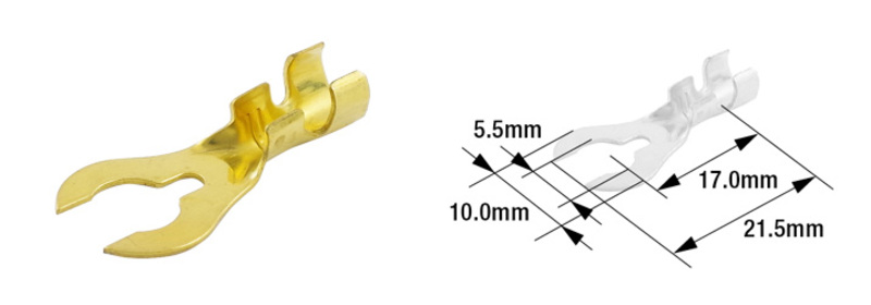 Obrázek produktu TOURMAX Vidlicová svorka samec Ø5,5 mm typ B-22 (po 100 ks) ETP-82