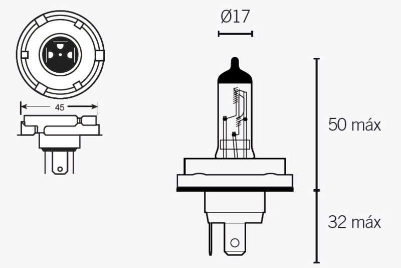 Obrázek produktu TECNIUM H5 žárovky 12V 60/55W 14640