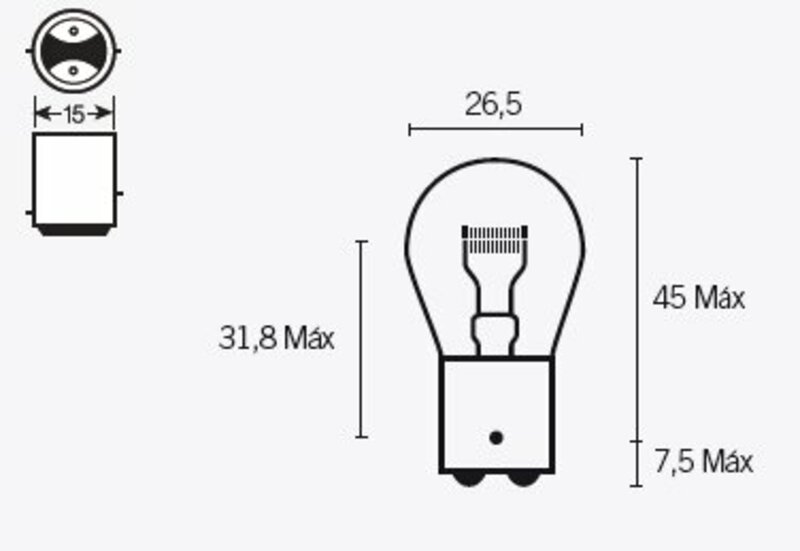 Obrázek produktu Žárovky TECNIUM P21 6V 21/5W - x10 14660