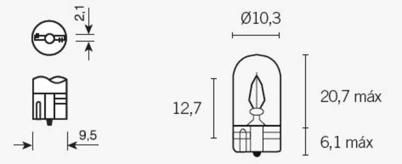 Obrázek produktu TECNIUM T10 žárovky 12V 3W - x10 14687