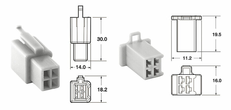 Obrázek produktu BIHR Sada koncovek 4 konektorů Konektory 110 ML typ OE Ø0,5mm²/0,85mm² - 5 sad 110ML.4P