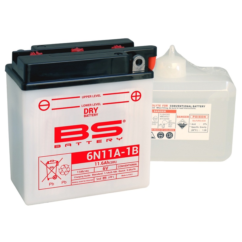 Obrázek produktu BS BATTERY Konvenční baterie s kyselinovým obalem - 6N11A-1B 310501
