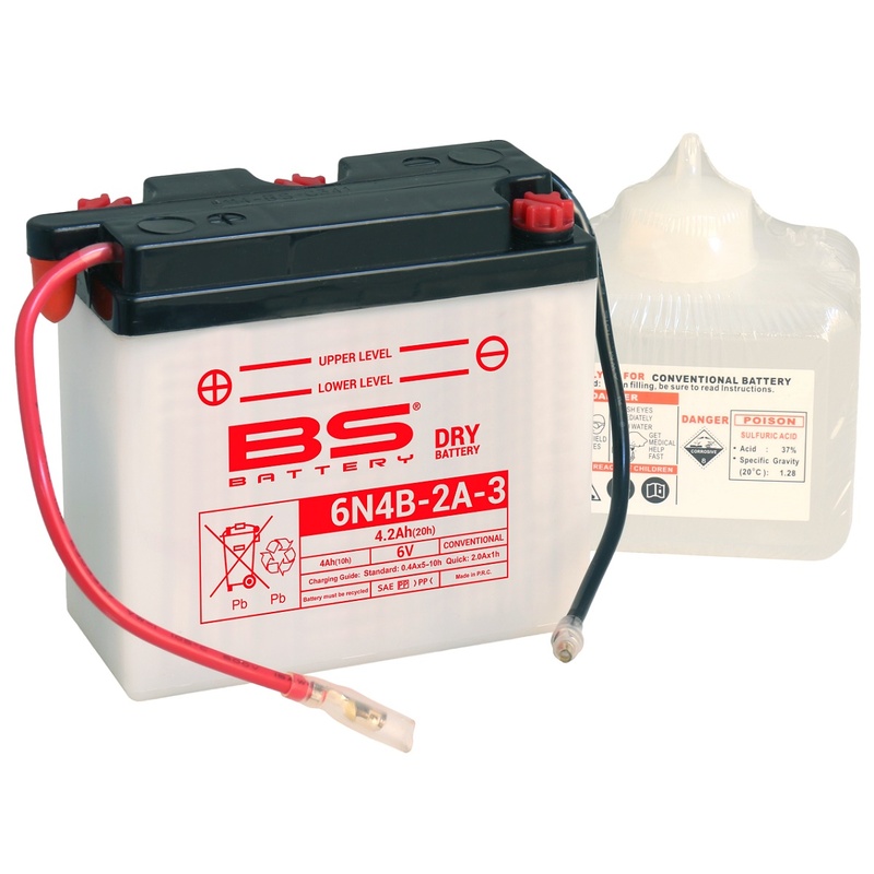 Obrázek produktu BS BATTERY Konvenční baterie s kyselinovým obalem - 6N4B-2A-3 310515
