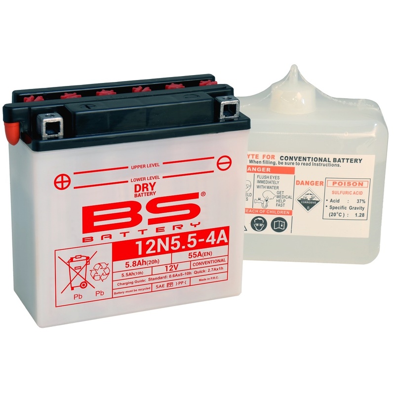 Obrázek produktu BS BATERIE Konvenční baterie s kyselinovým obalem - 12N5,5-4A 310530