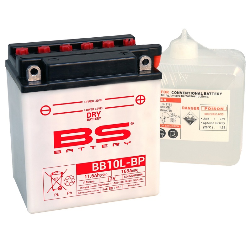 Obrázek produktu BS BATTERY Vysoce výkonná baterie s kyselinovým obalem - BB10L-BP 310558
