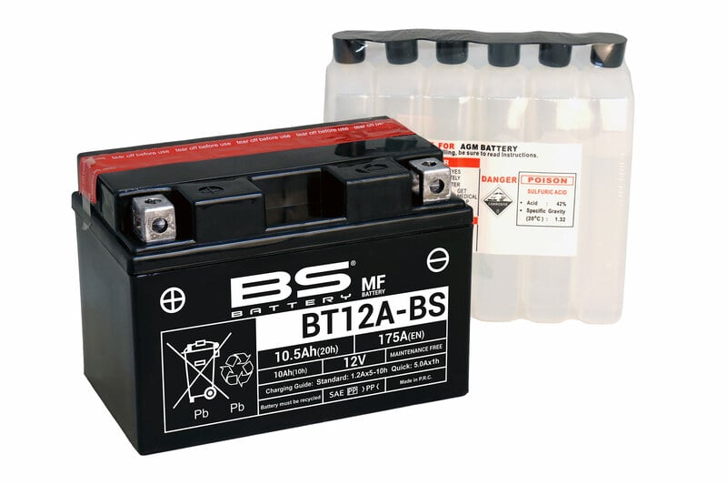 Obrázek produktu BS BATTERY Bezúdržbová baterie s kyselinou - BT12A 300602