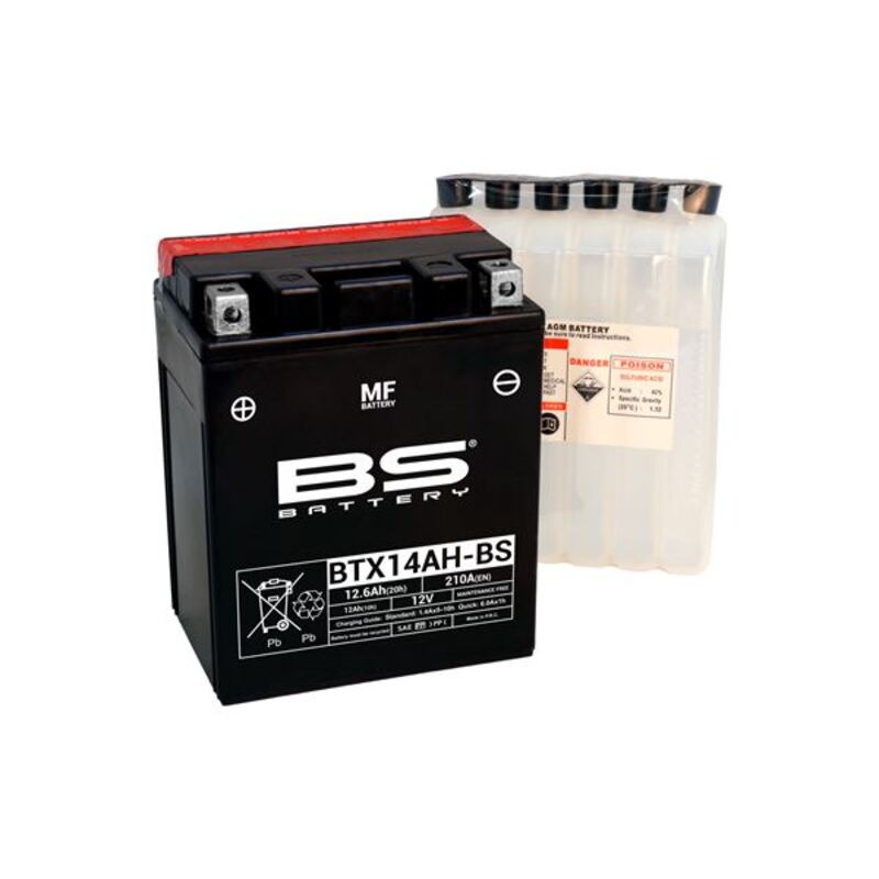 Obrázek produktu BS BATTERY Bezúdržbová baterie s kyselinou - BTX14AH 300606