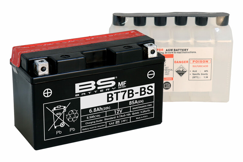 Obrázek produktu BS BATTERY Bezúdržbová baterie s kyselinou - BT7B 300626