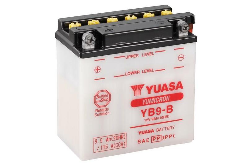 Obrázek produktu Konvenční baterie YUASA bez kyselinové sady - YB9-B YB9-B