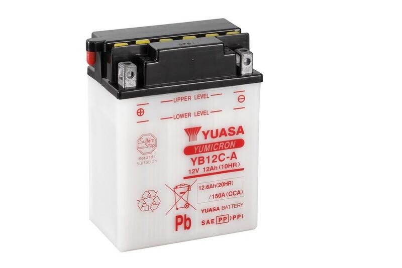 Obrázek produktu Konvenční baterie YUASA bez kyselinové sady - YB12C-A YB12C-A