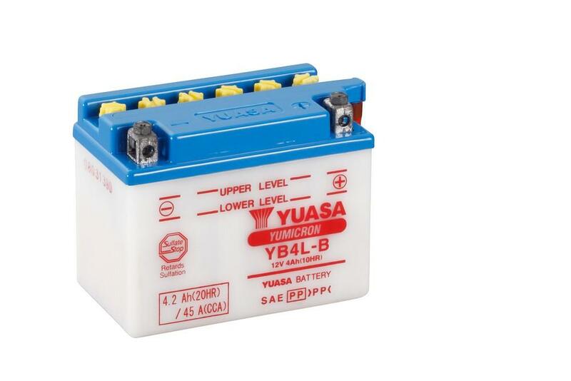 Obrázek produktu Konvenční baterie YUASA bez kyselinové sady - YB4L-B YB4L-B