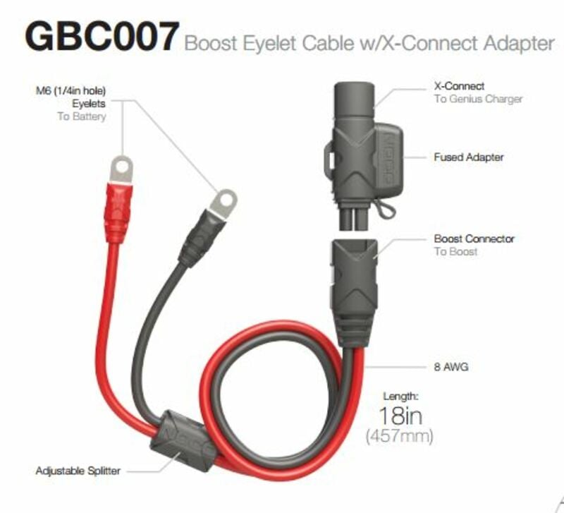 Obrázek produktu Prodlužovací kabel NOCO Eyelet/X-Connect 50 cm GBC007
