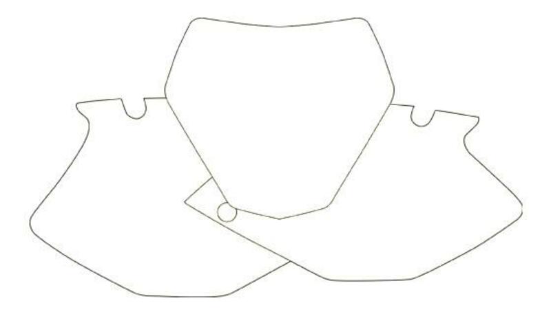 Obrázek produktu BLACKBIRD Plate Nálepky Blanc Yamaha YZF250 3219/000005