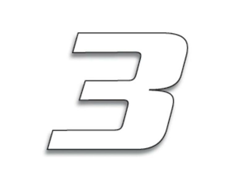 Obrázek produktu BLACKBIRD Race Number 3 20x25cm Bílá 5049/10/3