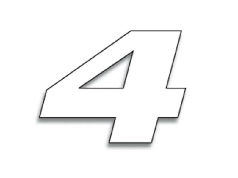 Obrázek produktu BLACKBIRD Race Number 4 20x25cm Bílá 5049/10/4