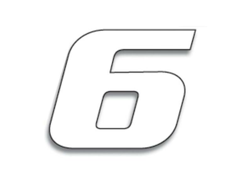 Obrázek produktu BLACKBIRD Race Number 6 20x25cm Bílá 5049/10/6