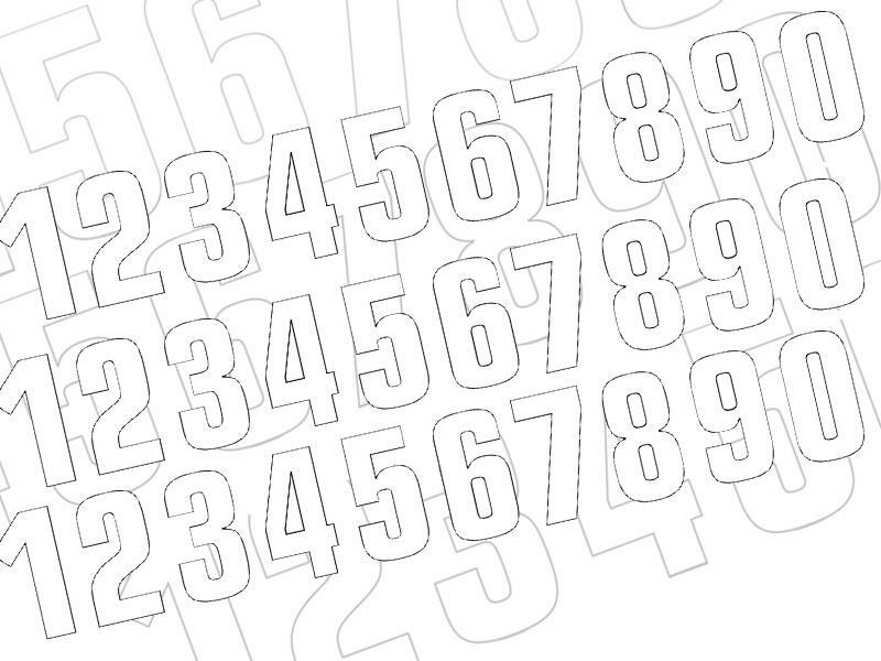Obrázek produktu BLACKBIRD Race Number 2 7x5,5cm Bílá sada 3 ks BIHR_1_/10/2
