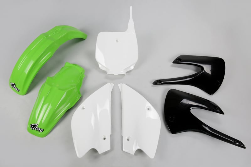 Obrázek produktu UFO Restyled Plastic Kit OEM Color (2010) Zelená/bílá Kawasaki KX85 KAKIT214@999