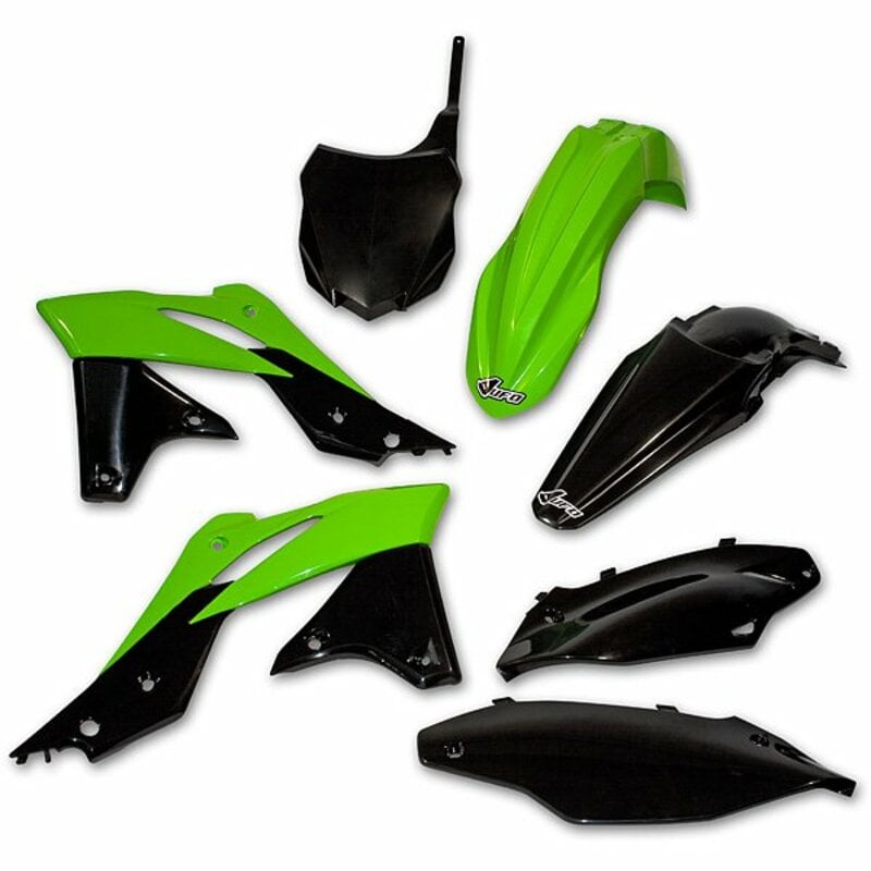 Obrázek produktu Plastová sada UFO v barvě OEM (2013) Zelená/černá Kawasaki KX250F KAKIT219@999