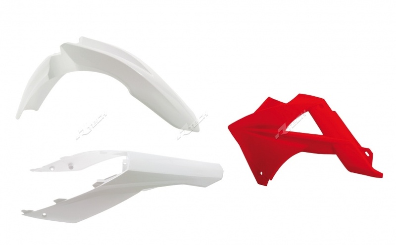 Obrázek produktu RACETECH Plastová sada OEM Barva bílá/červená Plynová EC125/250/300/450 FSR R-KITGAS-OEM-404