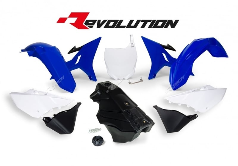 Obrázek produktu RACETECH Revolution Plastová sada + plynová nádrž OEM Modrá/bílá/černá Yamaha YZ125/250 R-KITYZ0-BL0-016