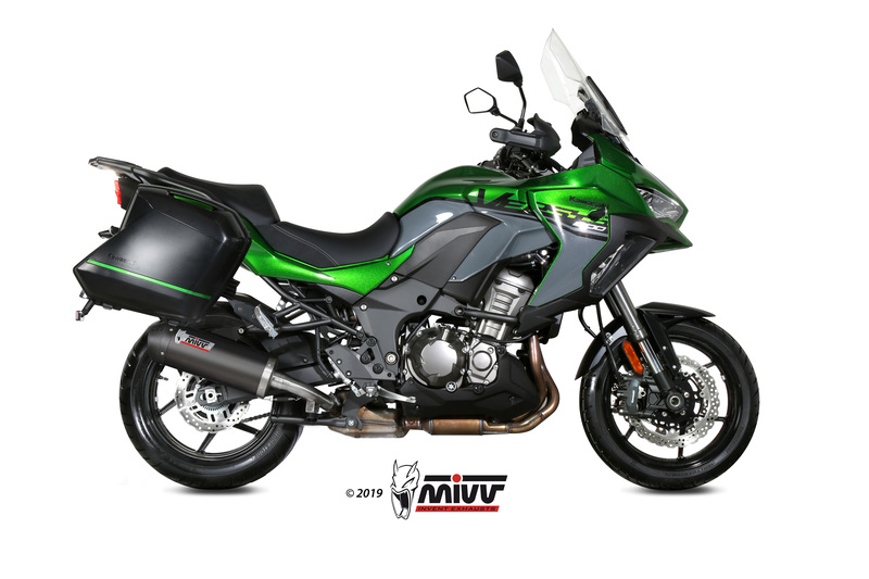 Obrázek produktu MIVV Oválný tlumič výfuku Karbon/Karbonová koncovka Kawasaki Versys 1000 00.73.K.049.LEC