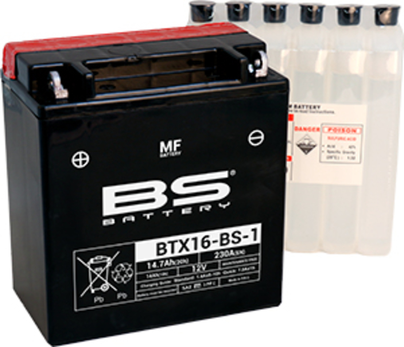 Obrázek produktu BS BATTERY Bezúdržbová baterie s kyselinou - BTX16-BS 300623