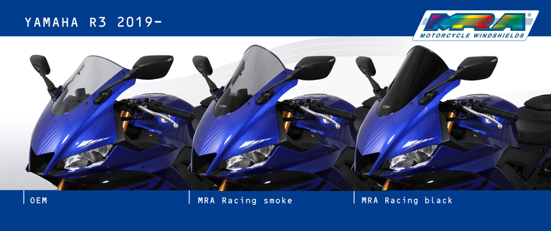 Obrázek produktu MRA Racing ''R'' Čelní sklo černé Yamaha YZF-R3 4025066165650