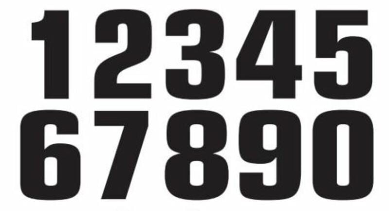 Obrázek produktu TECNOSEL Závodní číslo 4 20x13cm černá sada 3 ks 50V02/20/4