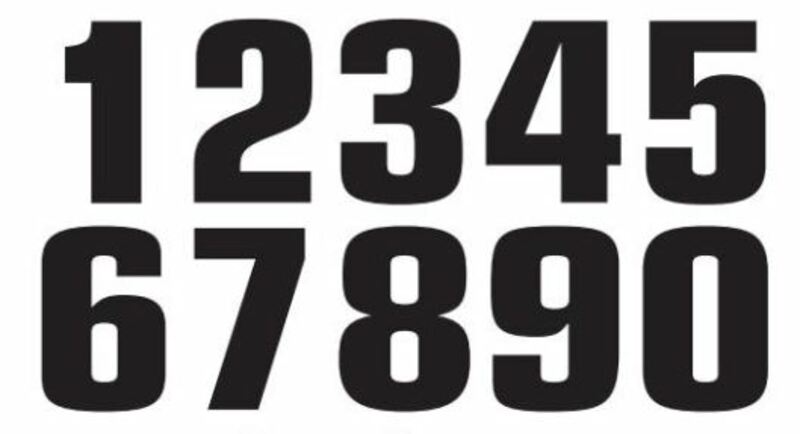 Obrázek produktu TECNOSEL Race Number 7 20x13cm černá sada 3 ks 50V02/20/7