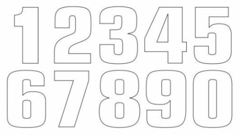 Obrázek produktu TECNOSEL Závodní číslo 0 20x13cm Bílá sada 3 ks 50V02/10/0