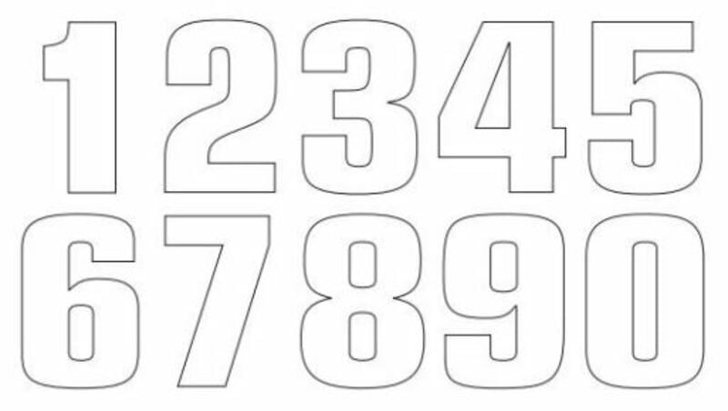 Obrázek produktu TECNOSEL Závodní číslo 9 20x13cm Bílá sada 3 ks 50V02/10/9