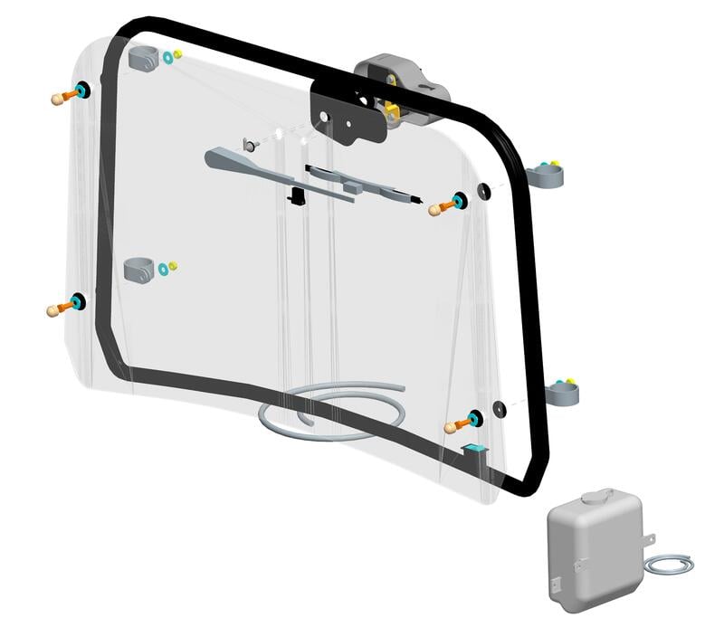 Obrázek produktu SARRAZIN Čelní sklo z polykarbonátu se stěračem CF Moto Zforce 066262